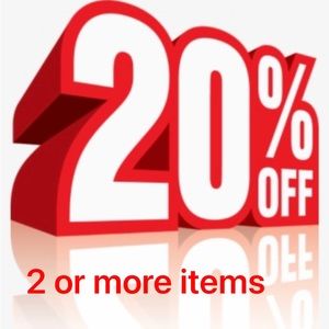 20% off of all bundles of 2 or more items. Make an offer!